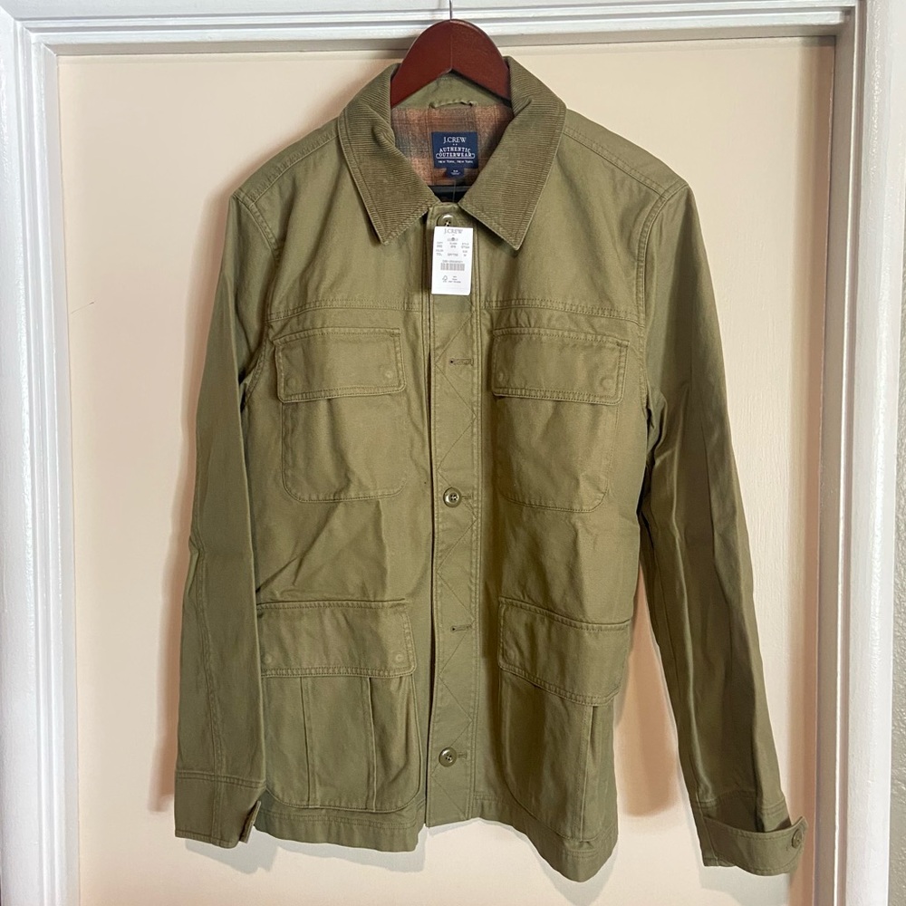 Flannel Lined Barn Coat- Olive Green